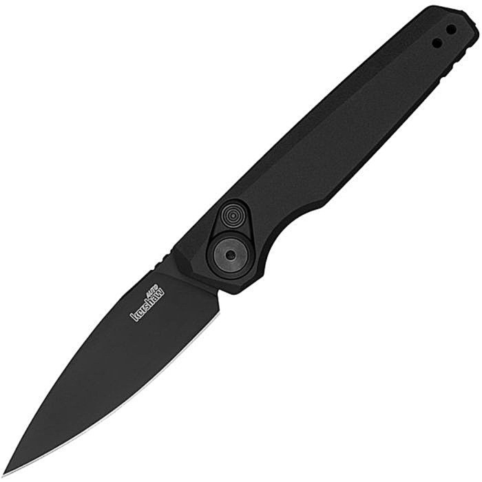 KS7551BLK Auto Launch 18 black oxide coated CPM-154 stainless blade. Black anodized aluminum handle