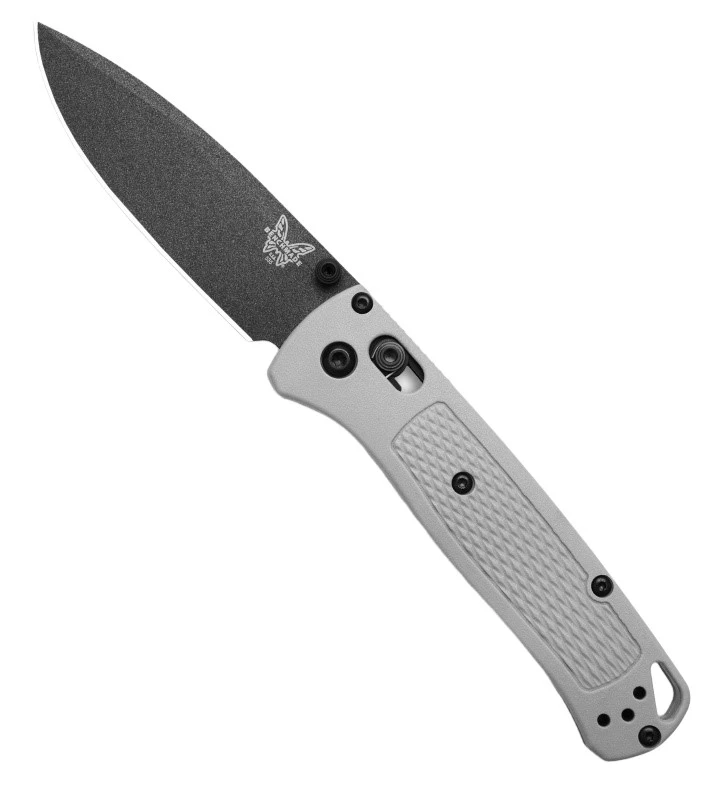 535BK-08 AXIS Lock Gray Cerakote S30V Drop Point Blade, Storm Gray Grivory Handle Black Clip