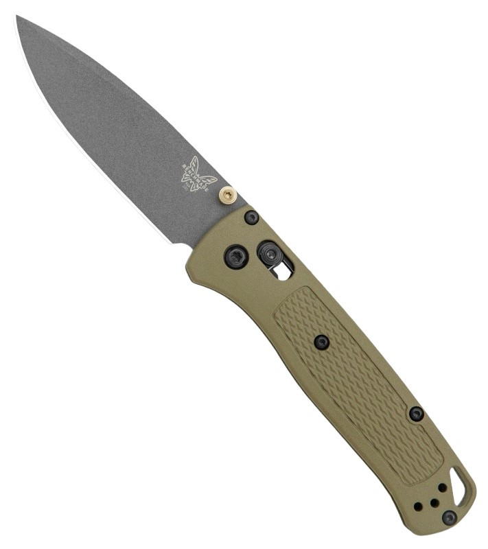 535GRY-1 AXIS Lock Smoked Gray S30V Drop Point Blade, Ranger Green Grivory Handle Black Clip