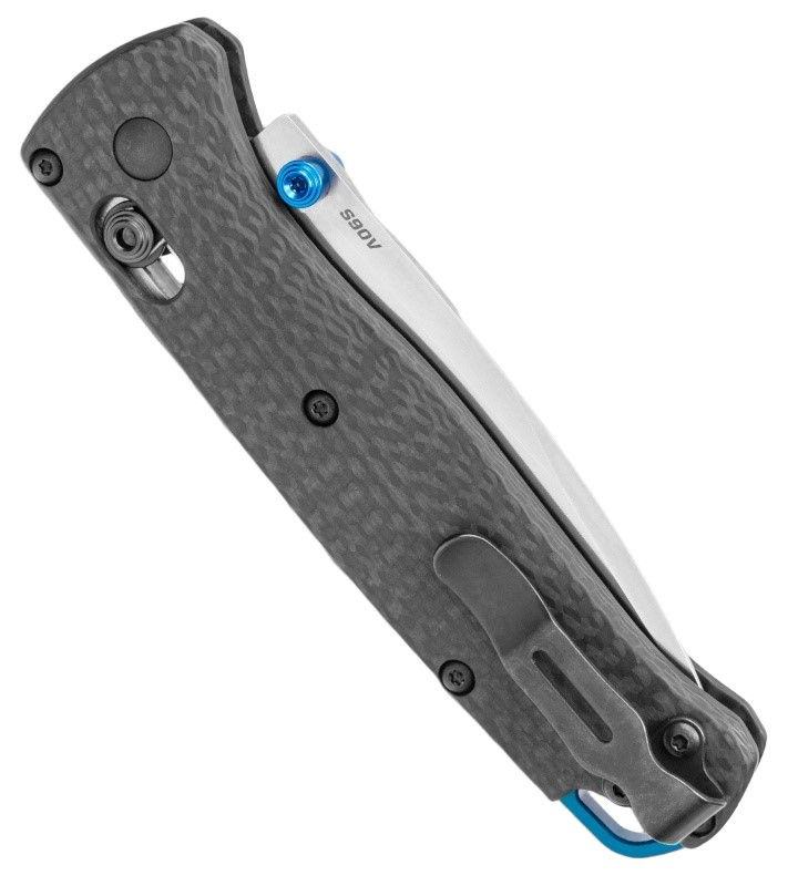 535-3 AXIS LOCK Carbon Fiber Handle / SW S90V Drop Point Blade, Black Oxide Clip