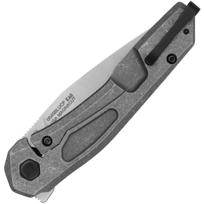 ZT0545 Stonewash MagnaCut Drop Point Blade / Carbon Fiber with Stonewash Titanium Back Handle