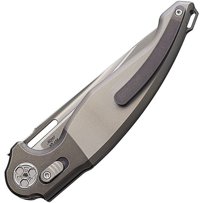 RKPRED2P Bead Blast Finish Bohler M390 Blade / Gray Anodized Titanium Handle
