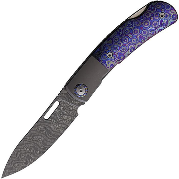 MAXMM361C Damascus Steel Blade Titanium Bolsters / Ziramascus Handle