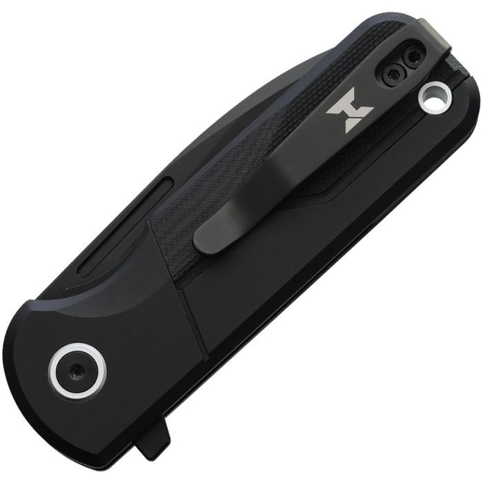 Hydrosight Full Eclipse Black PVD Coated 14C28N Sandvik Drop Point Blade / Black Aluminum Handle w/Black G10 Inlay
