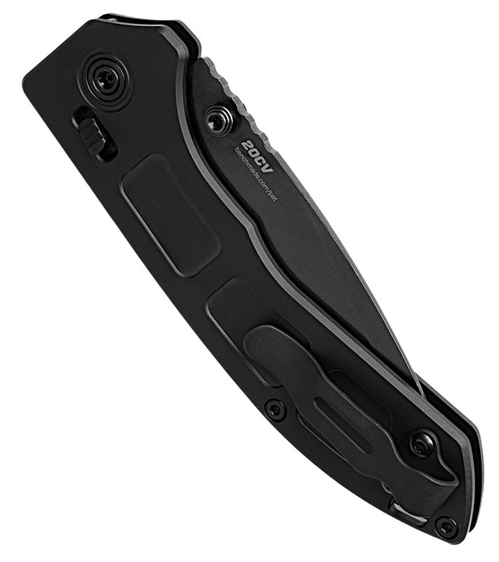 743BK-01 Mini Narrows AXIS Folding 2.98" CPM-20CV Black DLC Drop Point Blade, Black DLC Titanium Handles, DLC Accents