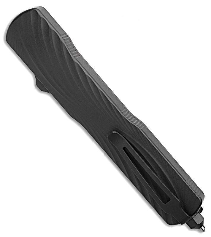 HO34870 Counterstrike OTF AUTO Knife 3.35" CPM-20CV Black PVD Drop Point Blade, Solid Black G10 and Black Aluminum Handle
