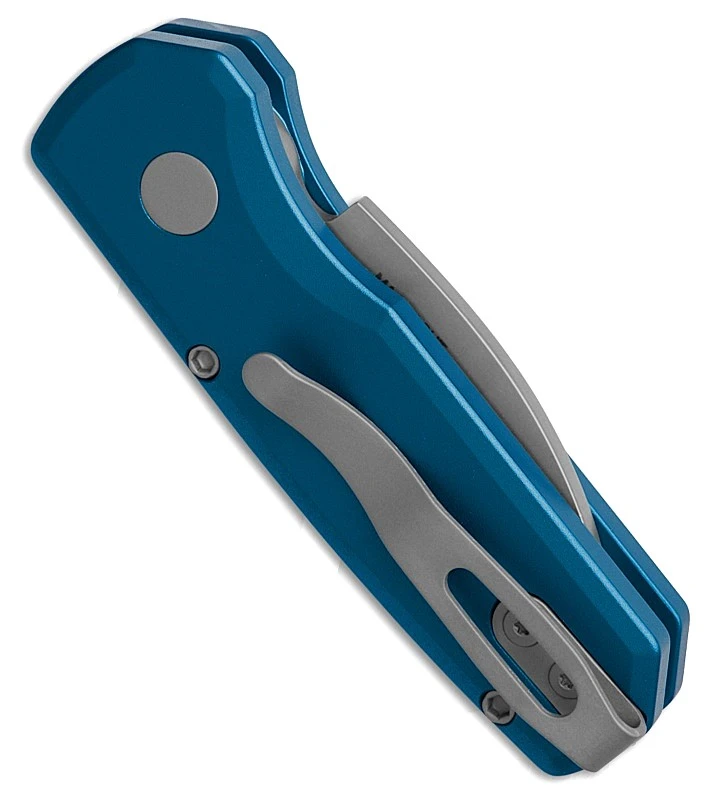 Pro-Tech Runt 5 Smooth Blue Handle 1.96" Wharncliffe MagnaCut Blade