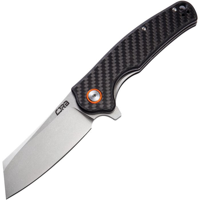 J1904CF 4.75" (12.07cm) closed. 3.75" (9.53cm) stonewash finish AR-RPM9 stainless blade. Carbon fiber handle. Extended tang. Lanyard hole. Pocket clip.