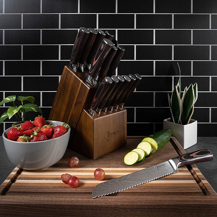 "Imperial" 16-Piece Complete Japanese Chef Knife Block Set