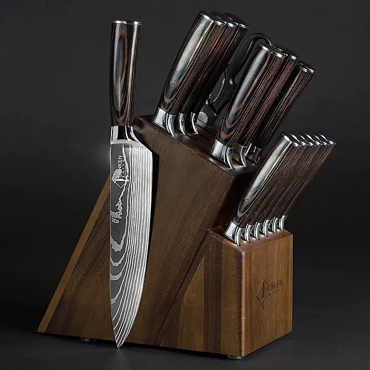 "Imperial" 16-Piece Complete Japanese Chef Knife Block Set