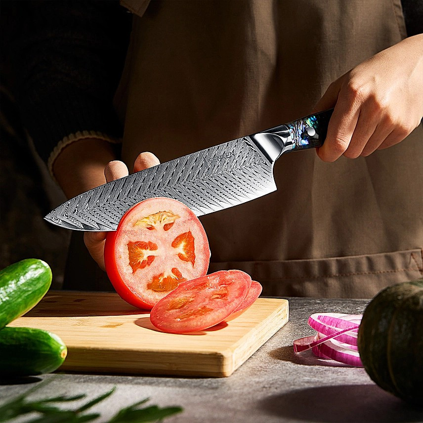 "Umi" 11-Piece Japanese Damascus Steel Knife Block Set