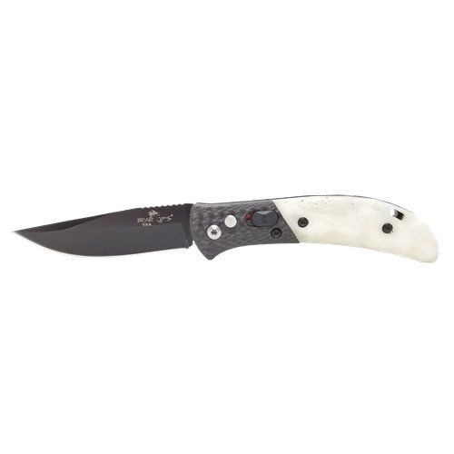 Bear Ops - 3 3/4" Auto Bold Action IX Carbon Fiber Bolster w/Bone Handle