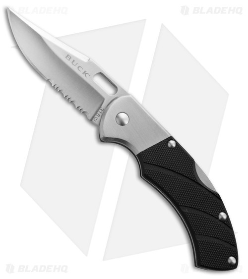 Buck - Talus Lockback Knife Black G-10 (2.3" Satin Serr) 0316BKX (DISC.)
