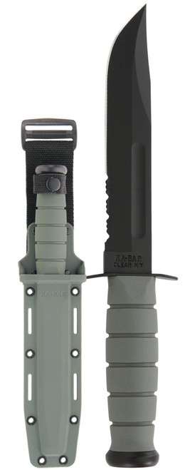 Full Size Foliage Green, Serrated