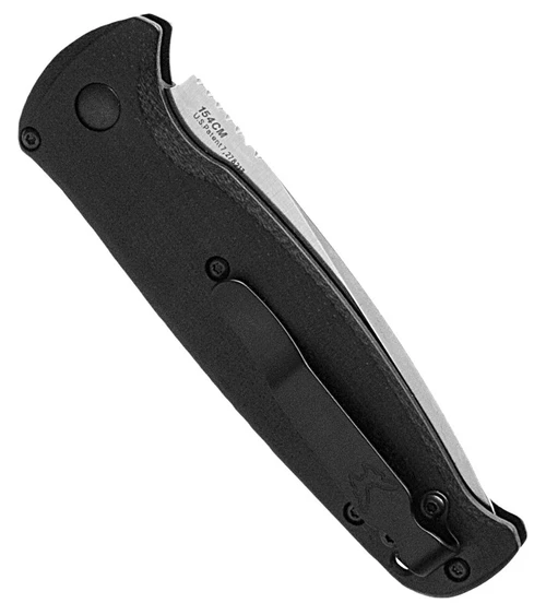 4300 CLA AUTO Folding 3.4" Satin 154CM Plain Blade, Black G10 Handle