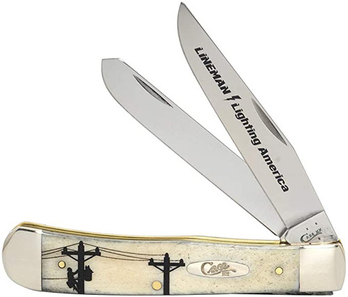 Case Cutlery - AMERICAN LINEMAN NATURAL BONE TRAPPER - 2ND EDITION