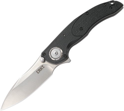 CRKT - Linchpin Folding Pocket Knife: Heavy Duty EDC, Satin Blade, Deadbolt Button Lock, IKbs Ball Bearing Pivot, Glass Reinforced Nylon Handle