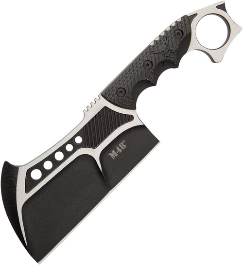 M48 Conflict Cleaver with Vortec Sheath - 2CR13 Cast Stainless Steel Blade, Injection Molded Nylon Handle, Open Ring Pommel