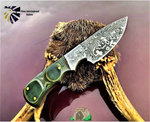 TITAN - TD-227 Bowie Knife Fixed Blade Green Micarta