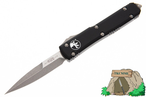 Microtech - 120-10AP Ultratech Bayonet - Black Handle - Apocalyptic Blade