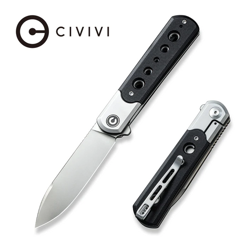 Banneret Flipper Knife Stainless Steel Handle w/G10 Inlay