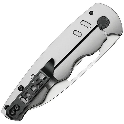 SOG14520157 bead blast finish 8Cr13MoV stainless Wharncliffe blade. Bead blast finish stainless handle. Thumb pull. Pocket clip. Clam packed