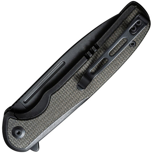 Voltaic Flipper Knife Stainless Steel Handle With Micarta Inlay