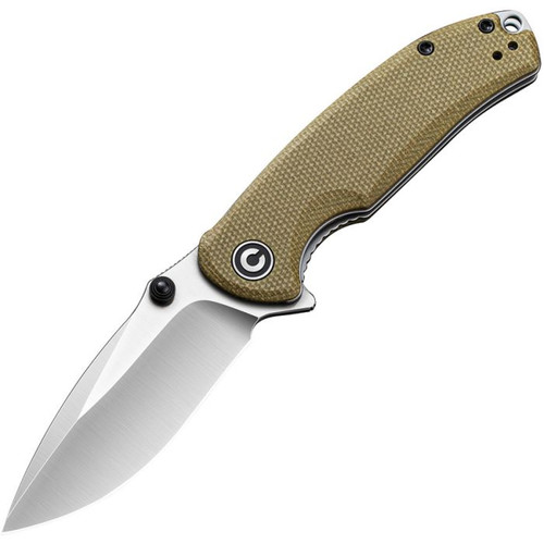Pintail Flipper And Thumb Stud Knife Green Micarta Handle
