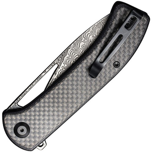 Riffle Flipper Knife Carbon Fiber Overlay On G10 Handle
