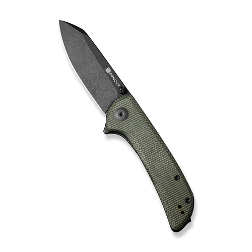 Fritch Flipper Knife Green Canvas Micarta Handle
