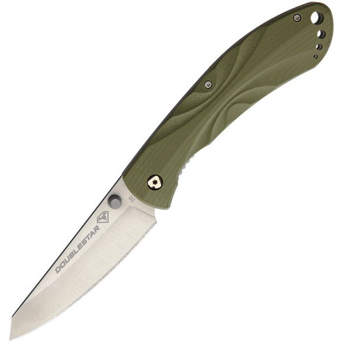 BRIMSTONE FOLDER KNIFE (OD GREEN ON SATIN)