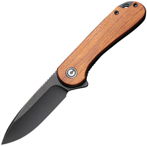 Elementum Flipper Knife Wood Handle (2.96" D2 Blade)