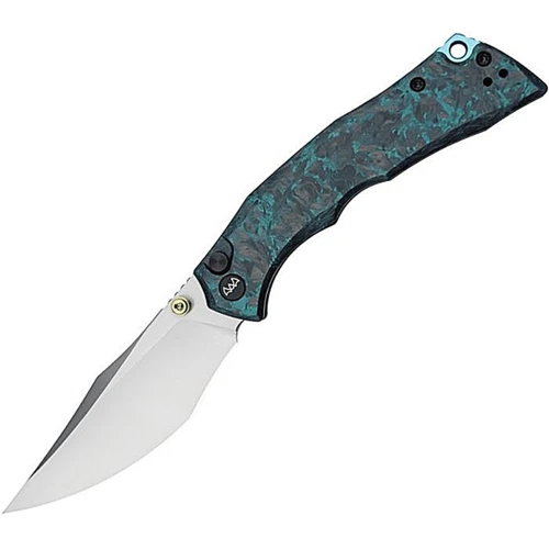WIXCO 22B Jugger Button Lock Teal CF 3.75" N690 Bohler Clip Point Blade