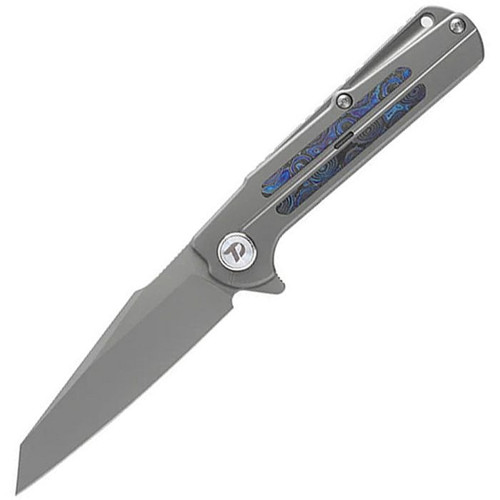 D3403 M390 Pocket Knife With Titanium+Zirconium alloy Damascus Handle