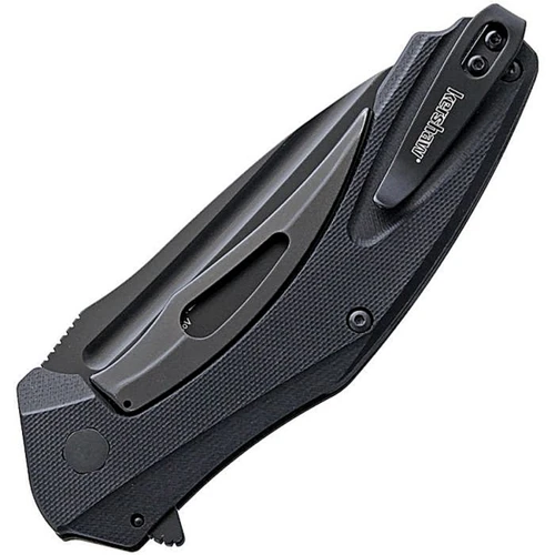 KS7008BLK Natrix XL Sub-Frame Lock black oxide coated 8Cr13MoV stainless blade. Black G10 handle