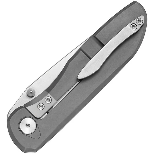 VANG050 Cheetah Integral Folding Knife Gray Titanium Handle with a VG-10 Drop Point Steel Blade