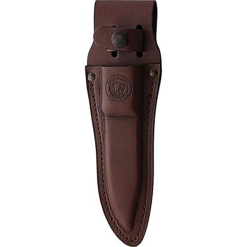 KOA00162FG 8.5" (21.59cm) overall. 3.25" (8.26cm) bead blast finish D2 tool steel guthook blade. Black SureGrip handle. Full tang. Brown leather belt sheath