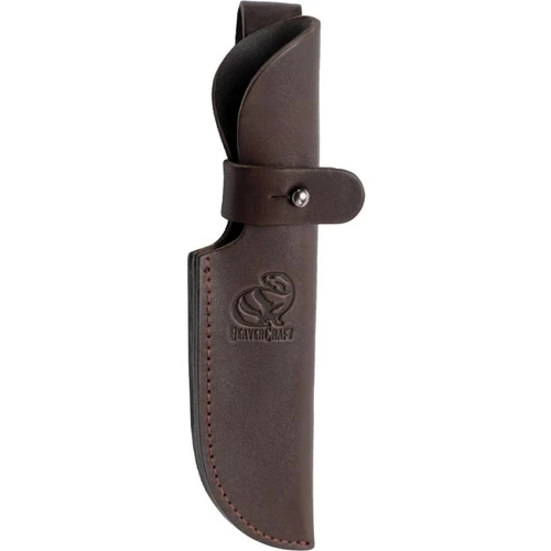 BVRBSH6 9.25" (23.5cm) overall. 4.25" (10.8cm) satin finish Scandi grind 1066 carbon steel blade. Walnut handle. Full tang. Lanyard hole. Brown leather belt sheath.