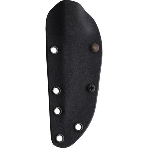 MUE98489 7.25" (18.42cm) overall. 3.5" (8.89cm) satin finish blade. Camo micarta handle. Full tang. Lanyard hole. Nitro-42 steel blade. Black Kydex belt sheath.