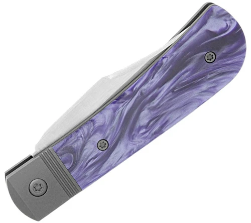 JW54160 Jack Wolf Knives Benny's Clip Slip S90V Steel Blade / Purple Kirinite Handle