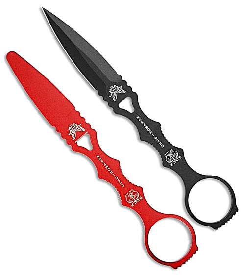 176BK-COMBO SOCP Dagger 3.22" Black Blade with Trainer, Black Sheath