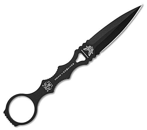 176BK SOCP Dagger 3.22" Black Blade, Black Sheath