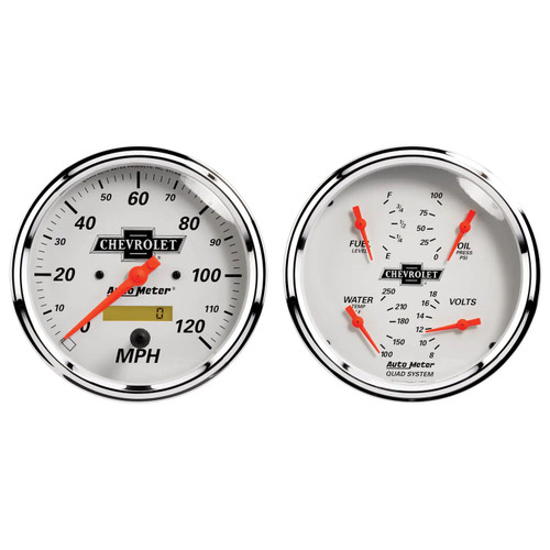 5" QUAD GAUGE & SPEEDO, ARCTIC WHITE, CV 1303-00408 - ATYG-1303-00408