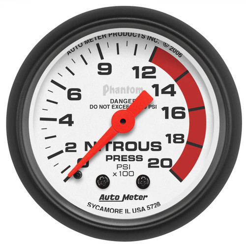 2-1/16in Phantom Nitrous Pressure Gauge 5728 - ATYG-5728