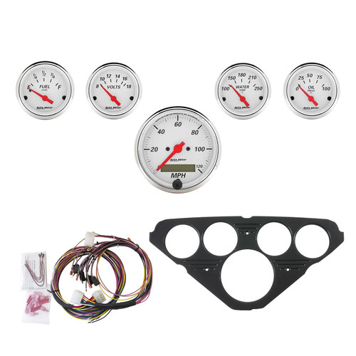DIRECT FIT DASH KIT, CHEVY TRUCK 55-59, MPH/FUEL/OILP/WTMP/BAT, AW 7049-AW - ATYG-7049-AW