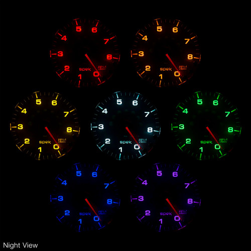 GAUGE SPEEDOMETER 5IN 180 MPH ELEC. PROGRAMMABLE BLACK/CHROME SPEKPRO P230318 - ATYG-P230318