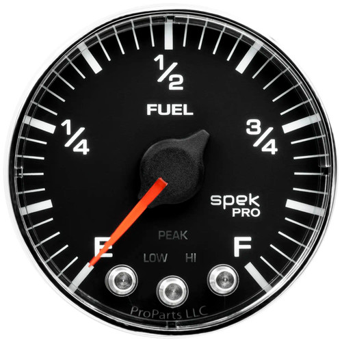 GAUGE FUEL LEVEL 2 1/16IN 0270 PROGRAMMABLE BLK/CHRM SPEKPRO P312318 - ATYG-P312318