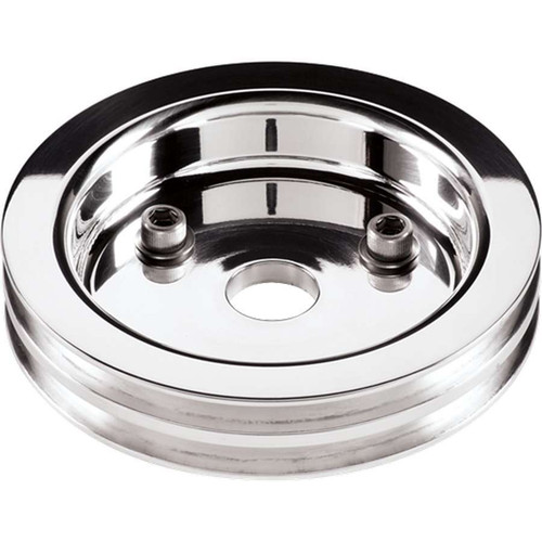 Polished SBC 2 Groove Lower Pulley 81220 - BQLS-81220