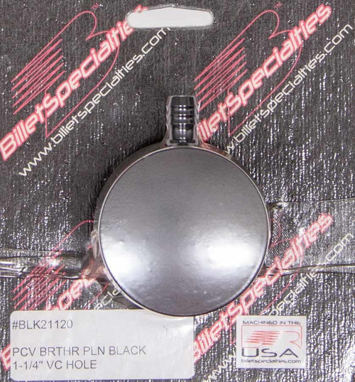 PCV Breather 1-1/4in VC Hole Black BLK21120 - BQLS-BLK21120