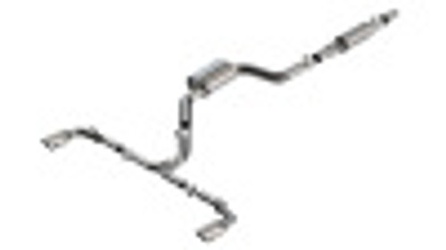 22C GTI 2.0L CATBACK STYPE EXHAUST SYSTEM W/4IN SS BORLA LOGO TIPS 140883SB - BAFU-140883SB